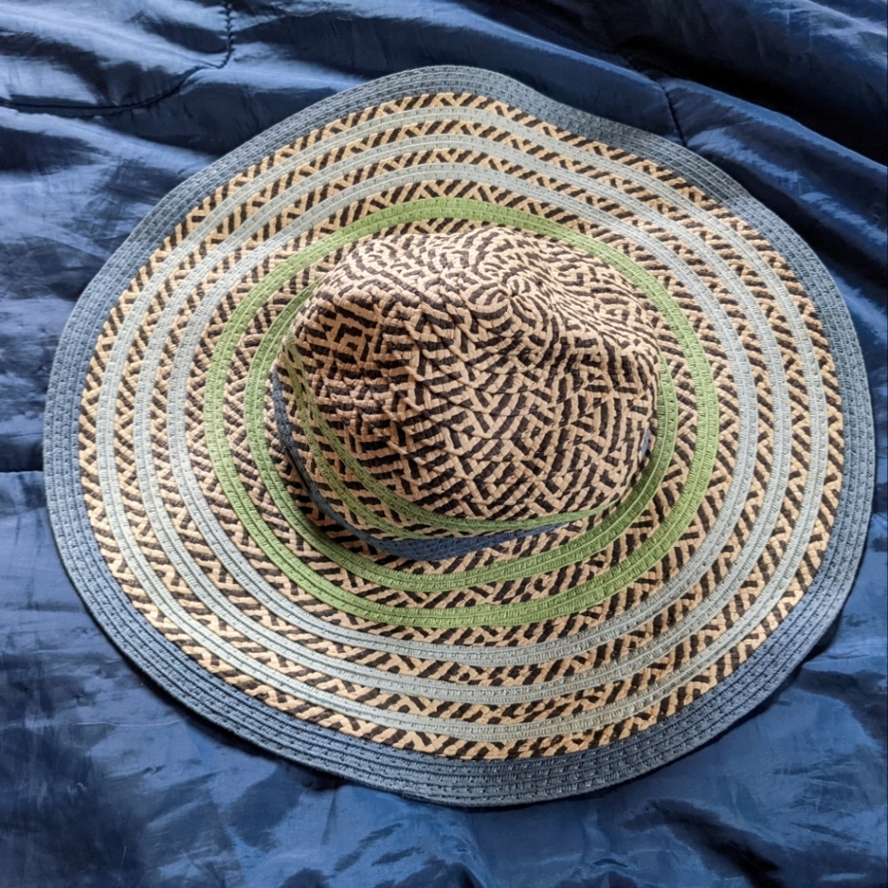 PrAna Dora Floppy Paper Straw Sun Hat In Sail Blue